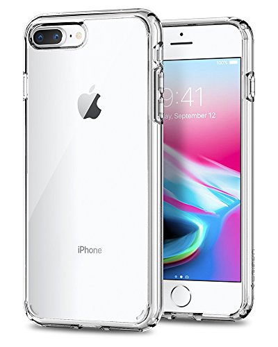 Spigen Funda Ultra Hybrid Compatible con Apple iPhone 7 Plus/8 Plus, Protección híbrida de la caída - Transparente