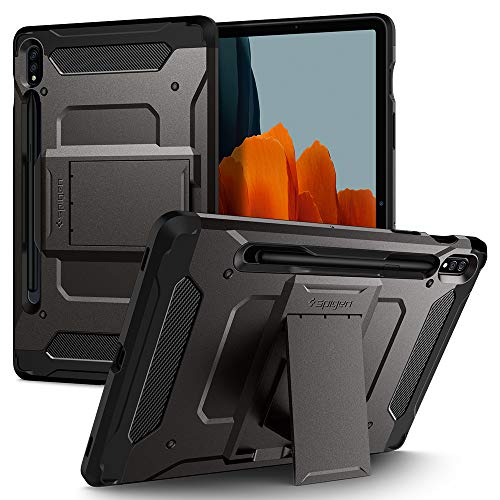 Spigen Tough Armor Pro Compatibile con Samsung Galaxy Tab S7 Funda con Soporte de S Pen (2020) - Gunmetal
