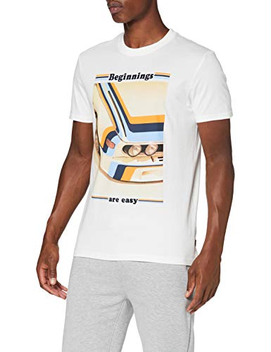 Springfield 3Ip Beginning Car-c/96 Camiseta, Blanco (Ivory 96), L (Tamaño del Fabricante: L) para Hombre
