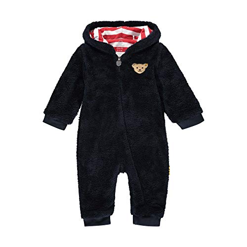 Steiff mit süßer Teddybärapplikation Juego de Pijama, Azul Marino, 74 cm para Bebés