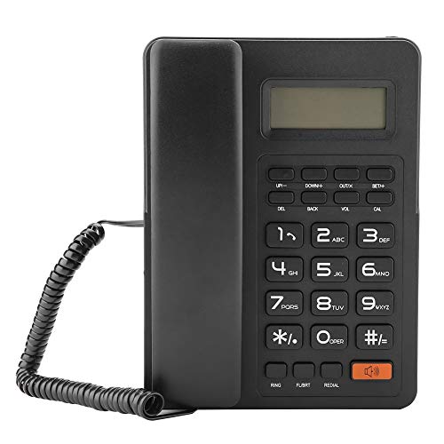 Teléfono con cable, teléfono Pantalla grande Identificador de llamadas Pantalla de línea fija Teléfono con cable Teléfono fijo Sin batería con altavoz Teléfono con oficina en el hogar Sin batería Negr Teléfono con cable, teléfono Pantalla grande Identificador de llamadas Pantalla de línea fija Teléfono con cable Teléfono fijo Sin batería con altavoz Teléfono con oficina en el hogar Sin batería Negr