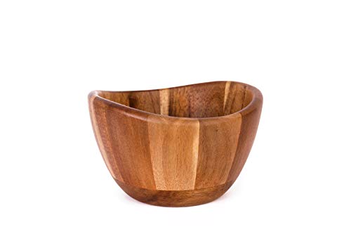 THE CHEF COLLECTION Cuenco rústico de madera de acacia con un estilo y diseño únicos para ensalada