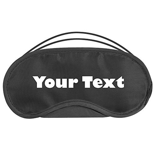 The JetRest Personalised Eye Mask Blind Folds for Sleeping, Team Building Exercises and Parties (a. Single Eye Mask, c. Black) by The JetRest