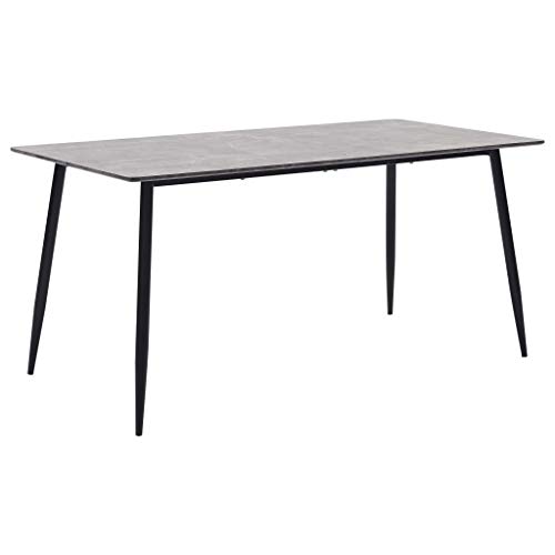 Tidyard Mesa de Comedor de MDF Gris 140x70x75 cm Tidyard Mesa de Comedor de MDF Gris 140x70x75 cm