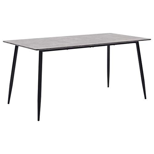 Tidyard Mesa de Comedor de MDF Gris 140x70x75 cm