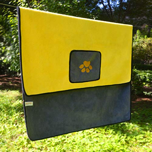 Toalla absorbente para mascotas, 120 x 70 cm, suave, lavable, de secado rápido, doble toalla de microfibra para perros o gatos Toalla absorbente para mascotas, 120 x 70 cm, suave, lavable, de secado rápido, doble toalla de microfibra para perros o gatos