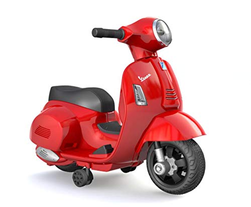 Turbo ChallenNGE-Vespa GTS - Portador eléctrico GTS-119152, Color Rojo con batería de 6 V + Cargador USB Incluido, Peso máximo 25 kg, 2 años, 119152, Color Rojo