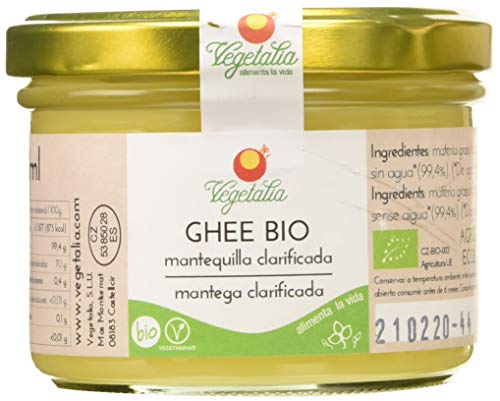 Vegetalia Mantequilla clarificada Ghee ecológica 220 gramos Vegetalia Mantequilla clarificada Ghee ecológica 220 gramos