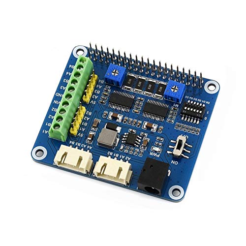 Waveshare Stepper Motor Hat for Raspberry Pi,Jetson Nano Onboard Dual DRV8825 Motor Controller Built-in Microstepping Indexer Drives Two Stepper Motors Up to 1/32 Microstepping