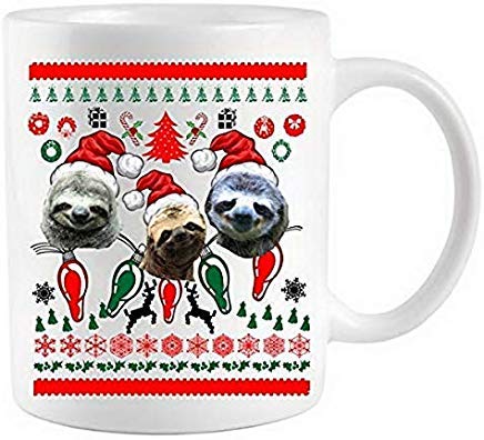 Where to Buy Mug Ugly Sloth Christmas Sweater - Taza de café decorativa (12 oz), color blanco