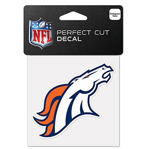 Wincraft NFL Denver Broncos 63044011 Corte Color de Vinilo, 4 "x 4, Negro