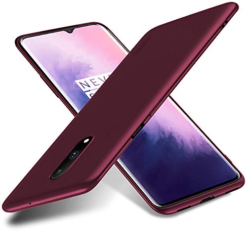 X-level Funda para OnePlus 7, Carcasa para OnePlus 7 Suave TPU Gel Silicona Ultra Fina Anti-Arañazos y Protección a Bordes Funda Phone Case para OnePlus 7 - Vino Rojo