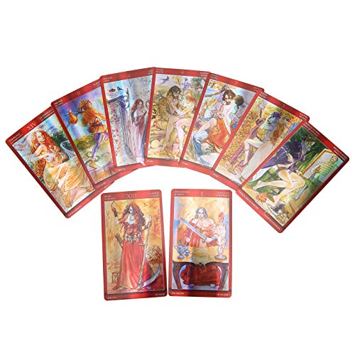 XINL 78 Cartas de Tarot, baraja de Cartas de Tarot para Adultos, adivinación del Destino, Juego de predicción del Futuro, baraja de Cartas de Tarot clásica en inglés(Tarjeta de adivinación)