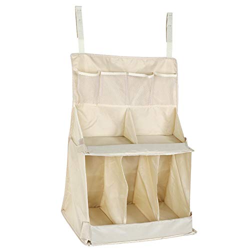 Ymiko Baby Shower Gifts - Pañal Caddy Baby Crib Colgante Bolsa de Almacenamiento Organizador para pañales Juguetes Tejido Biberón
