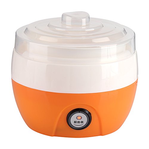Yogurteras Electrica Automático Maquina para Hacer Yogur y Helado, Capacidad 1 Litro(Naranja)