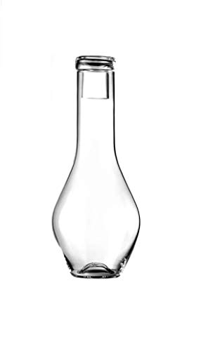 Zafferano Chiaro di Luna Botella de Cristal Transparente, Altura 290 mm, Diámetro 125 mm, Capacidad 138 cl Vidrio Sonoro