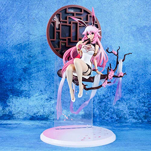 Zixin Versión Premium Benghuai Academy 3 Cheongsam Doble Sakura Sentado Postura Boxed Anime Figura Decoración Estatua Modelo Colección Juguete Altura 33 cm (13.0in)