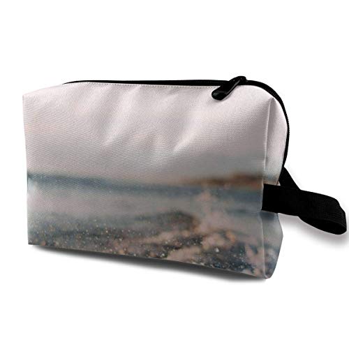 zmzm Organizador de Bolsas de cosméticosSeaside Water Wave Cosmetic Bag Makeup Bags For Women Travel Makeup Bags Roomy Toiletry Bag Accessories Organizer with Zipper