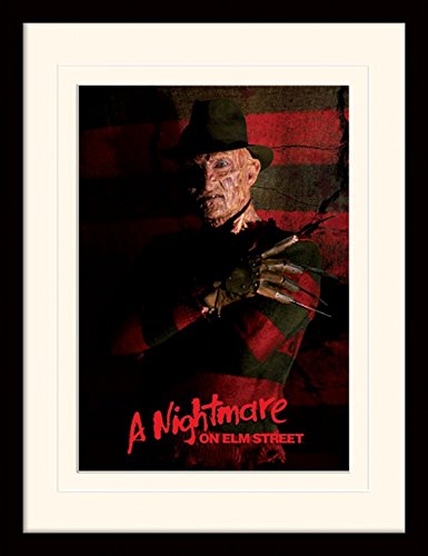 1art1 Pesadilla En ELM Street - Freddy Krueger Póster De Colección Enmarcado (40 x 30cm)