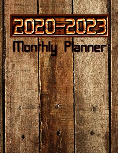 2020-2023 Monthly Planner: Men's Wood Plank Large 4 Year, Schedule Notebook (109 pages, 48 months, 8.5  x 11 lined 2 column notes, Holidays noted)