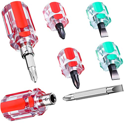 6 Mini Destornilladores Rechonchos de Máquina de Coser Incluye Destornillador de Cabeza Plana y de Cabeza Cruzada Destornillador de Mango Intercambiable 2 en 1 para Reparación DIY, 3 Estilos 6 Mini Destornilladores Rechonchos de Máquina de Coser Incluye Destornillador de Cabeza Plana y de Cabeza Cruzada Destornillador de Mango Intercambiable 2 en 1 para Reparación DIY, 3 Estilos
