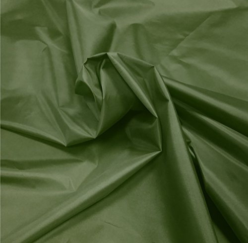 A-Express - Tela impermeable tejido en nylon, cubierta de tienda de acampar, para exteriores., nailon, Verde, 1 Metre (100cm x 150cm)