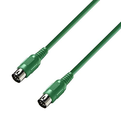 Adam Hall 3 Star Series - Cable MIDI (0,75 m), color verde