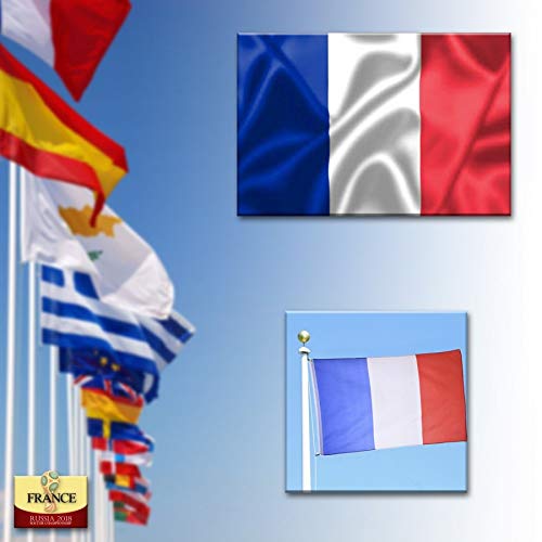 Adatech Bandera DE Francia 150X90 CM Bandera Francesa Adaptada para MASTIL Poliester