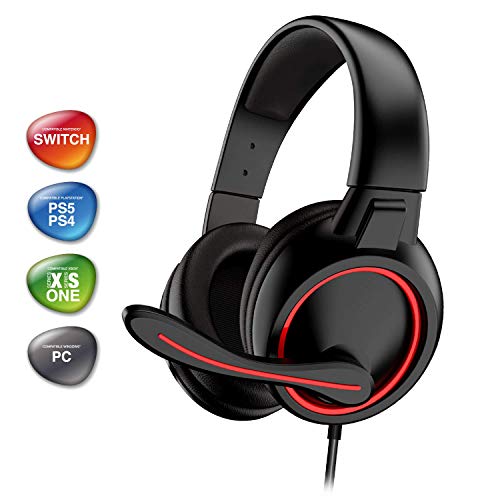 ADVANCE - GTA 210 - Pro Gaming Audio Headset - Cuero sintético - Micrófono - Diadema flexible y ajustable - HP 40 mm - Plug and Play - Switch, PS5, PS4, Xbox Series X / S, Xbox One, PC