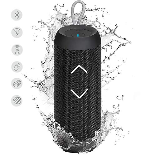 Altavoz Bluetooth, altavoz portátil con 24 horas de duración de la batería y controlador dual de 6 W, bajo puro y micrófono incorporado para iPhone, Samsung, etc. Altavoz Bluetooth, altavoz portátil con 24 horas de duración de la batería y controlador dual de 6 W, bajo puro y micrófono incorporado para iPhone, Samsung, etc.