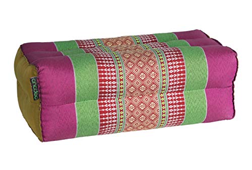 ANADEO YogaProducts Standard - Cojín de Yoga y Meditación Estándar Zafu - Kapok de Allta Densidad 100% Natural - Comodidad y Firmeza - Estabilidad del Asiento - Violeta Verde - X1