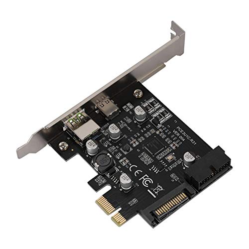 Annadue Tarjeta de Red de expansión PCI, Tarjeta convertidora USB C, Tarjeta adaptadora USB3.1 Tipo C, Carga rápida BC1 Frontal de 19 Pines, Compatible con USB 3.0, USB 2.0 y USB 1.1 Annadue Tarjeta de Red de expansión PCI, Tarjeta convertidora USB C, Tarjeta adaptadora USB3.1 Tipo C, Carga rápida BC1 Frontal de 19 Pines, Compatible con USB 3.0, USB 2.0 y USB 1.1
