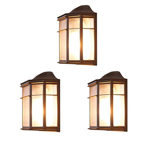 Antigua Lámpara De Pared De Estilo Exterior, Lámpara De Pared, Estilo Rústico, De Estilo Rústico, 25,2 Cm Aplique De Pared Exterior Marrón E27 + Aplique De Pared IP23 + Iluminación De Terraza Regulabl