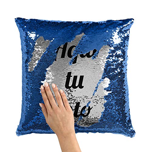 AR Regalos Cojín Personalizado de Lentejuelas Reversibles (Azul Claro) AR Regalos Cojín Personalizado de Lentejuelas Reversibles (Azul Claro)