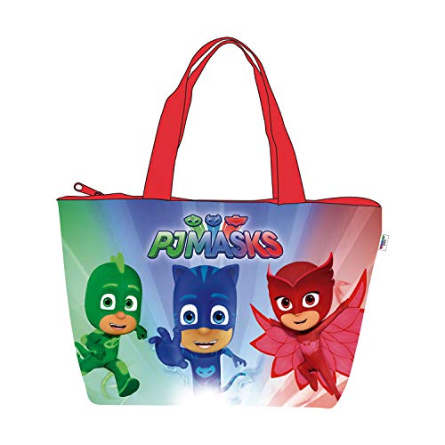 ARDITEX PJ12099 Bolsa de Playa de 48x32cm con Cremallera de EONE-Pjmasks