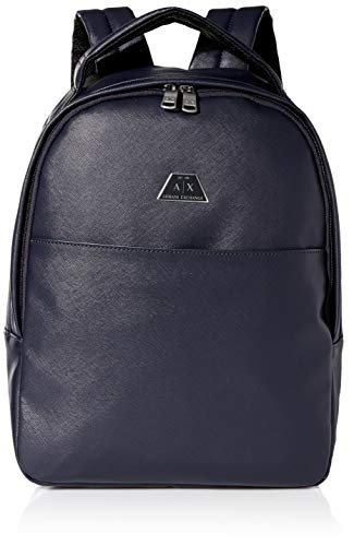 Armani Exchange - Backpack With Handle, Mochilas Hombre, Azul (Navy Navy), 36x12x29 cm (B x H T)