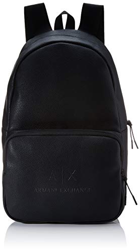 Armani Exchange - The Backpack, Mochilas Hombre, Negro (Black/Gun Metal), 46x18x27 cm (B x H T)