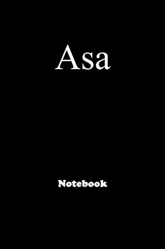 Asa: Personalized Notebook with Custom Name & Cover . College Ruled Journal for men and Boys ,150pages