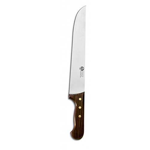 AUSONIA - 62225 Cuchillo DE Carnicero con Hoja DE Acero Inoxidable AISI 420 Y Mango DE Madera DE Palisandro DE 30 CM