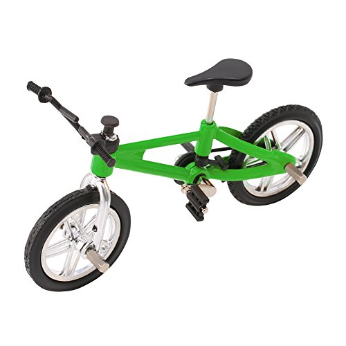 Autone aleación dedo bicicleta modelo, mini MTB BMX Fixie Bike juego creativo niños juguete regalo (verde claro)
