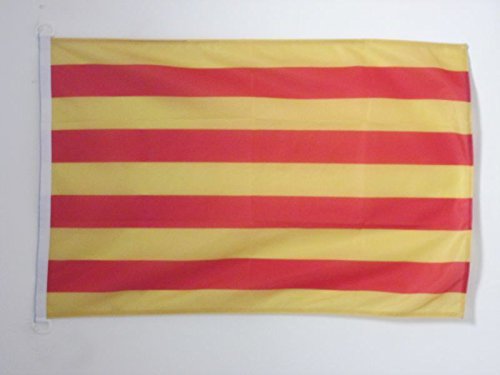 AZ FLAG Bandera de CATALUÑA 150x90cm Uso Exterior - Bandera CATALANA - Catalunya 90 x 150 cm Anillos
