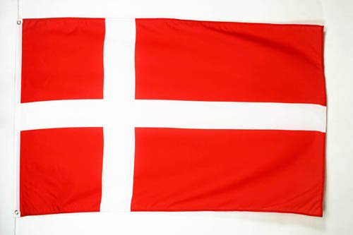 AZ FLAG Bandera de Dinamarca 150x90cm - Bandera DANESA 90 x 150 cm poliéster Ligero