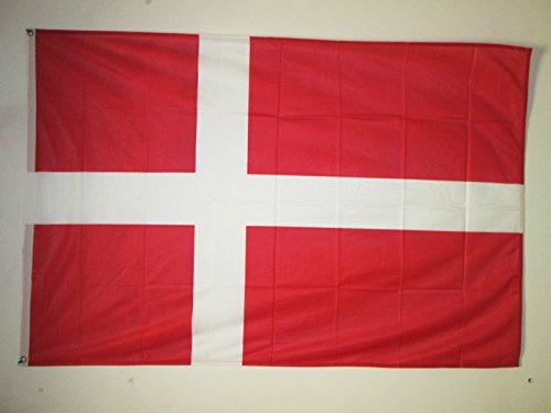 AZ FLAG Bandera de Dinamarca 150x90cm Uso Exterior - Bandera DANESA 90 x 150 cm Ojales