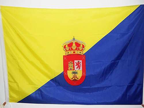 AZ FLAG Bandera de Gran Canaria 150x90cm para Palo - Bandera Islas CANARIAS - Las Palmas 90 x 150 cm