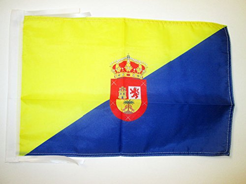 AZ FLAG Bandera de Gran Canaria 45x30cm - BANDERINA Islas CANARIAS - Las Palmas 30 x 45 cm cordeles