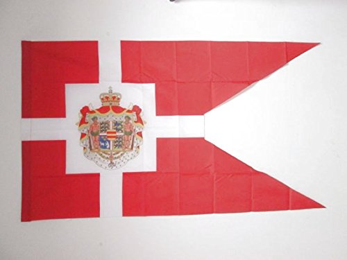 AZ FLAG Bandera del ESTANDARTE Real DE Dinamarca 150x90cm para Palo - Bandera Reino DANÉS 90 x 150 cm