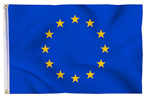 Banderas de aricona – bandera de europa resistente a la intemperie con 2 ojales de metal - bandera europea clásica 90 x 150 cm