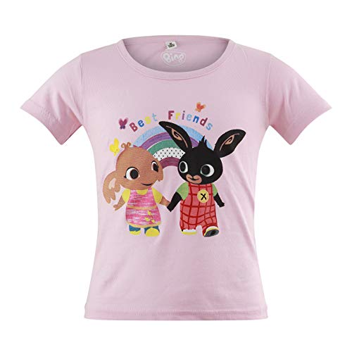 Bing Bunny - Camiseta de manga corta para niña - Algodón - Producto original con licencia oficial 646 Rosa 8 Años