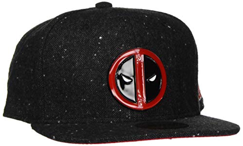 Bioworld - Difuzed Casquette Marvel Deadpool Logo Metal Gorra de béisbol, Gris (Gris Et Rouge 000), Talla única Unisex Adulto