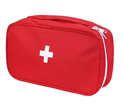 Bolsa de Primeros Auxilios, Botiquín de Primeros Auxilios, Estuche Médico Portátil Emergencia para Excursión al Aire Libre, Campamento, Coche,Viaje, Supervivencia, Bolsa de Rescate Roja